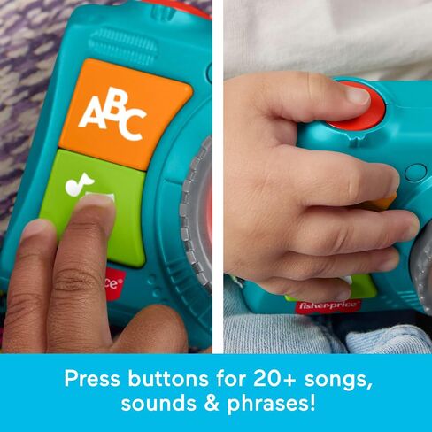 Fisher-Price Laugh & Learn Light-Up Camera | Pretend Camera Baby & Toddler Toy, Lights & Educational Music, Infant & Toddlers Ages 6+ Months in Kuwait