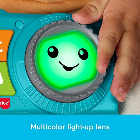 Fisher-Price Laugh & Learn Light-Up Camera | Pretend Camera Baby & Toddler Toy, Lights & Educational Music, Infant & Toddlers Ages 6+ Months in Kuwait