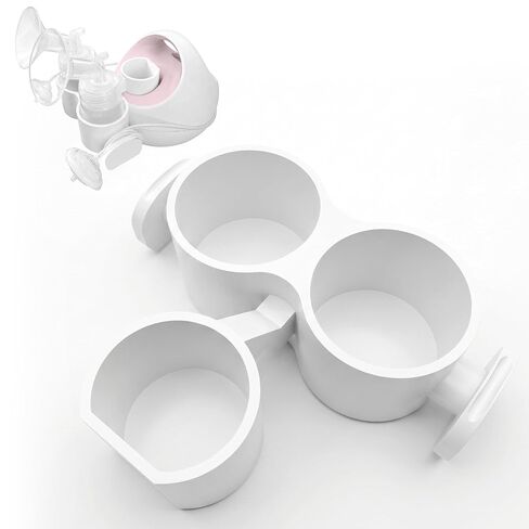 Breast Pump Bottle Holder Compatible for Spectra S1 Plus and S2 Plus (Square Hole) Detachable and Easy to Clean Makes Your Pumping Journey Smoother Ideal Gift for new Mothers White in Kuwait