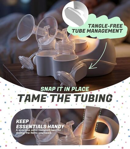 Breast Pump Bottle Holder Compatible for Spectra S1 Plus and S2 Plus (Square Hole) Detachable and Easy to Clean Makes Your Pumping Journey Smoother Ideal Gift for new Mothers White in Kuwait