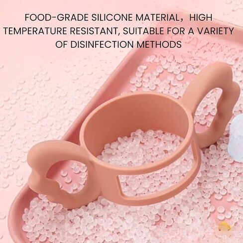 4 Pack Bottle Handles Compatible with Boon Nursh Reusable Silicone Pouch Bottles, Cute Wing Design, Silicone Bottle Holder for Easy Grip, Quick Install, Easy to Clean in Kuwait