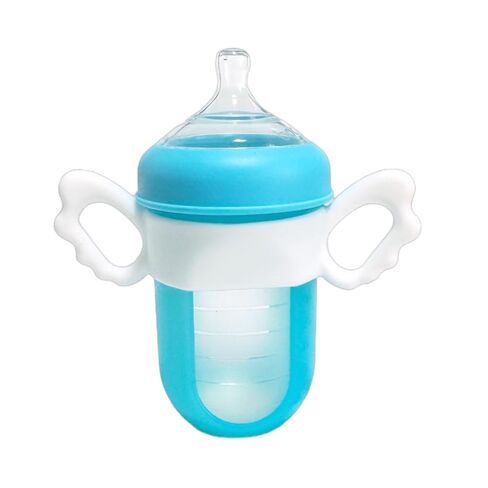 4 Pack Bottle Handles Compatible with Boon Nursh Reusable Silicone Pouch Bottles, Cute Wing Design, Silicone Bottle Holder for Easy Grip, Quick Install, Easy to Clean in Kuwait