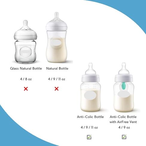 Baby Bottle Handles Compatible with Philips Avent Anti-Colic and AirFree Vent Baby Bottles, Compatible Avent Bottle Holder, 6 Count,White+Purple in Kuwait