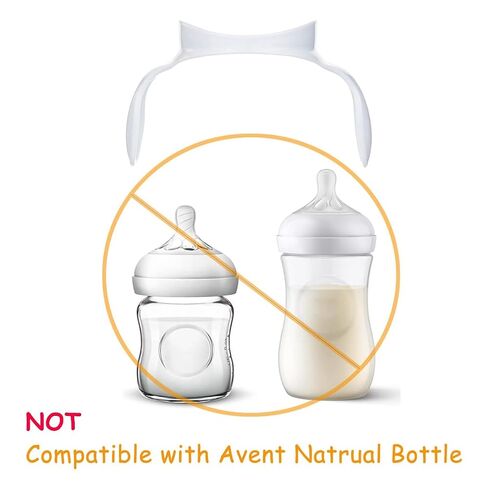 Baby Bottle Handles Compatible with Philips Avent Anti-Colic and AirFree Vent Baby Bottles, Compatible Avent Bottle Holder, 6 Count,White+Purple in Kuwait