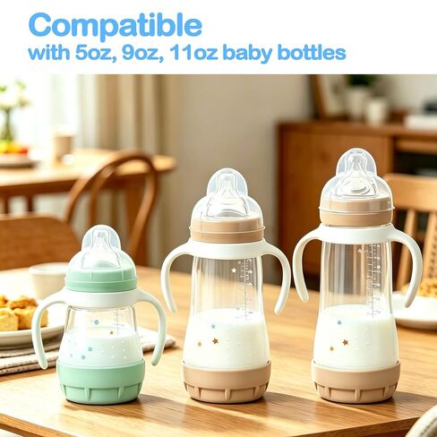 6Pack Baby Handles for MAM Bottles, Ergonomic Non-Slip Bottle Grips for Self-Feeding, Fits MAM Bottle 5oz, 9oz & 11oz, BPA-Free Trainer Accessories in Kuwait