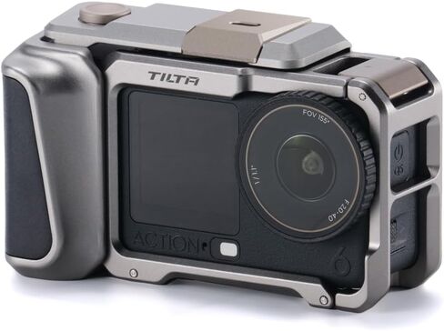 Tilta DJI Osmo Action 6 Street Snap Kit | Full Camera Cage & Quick Release Hand Grip | Built-in Battery Storage, Locking Dial & Custom Button Caps | Black in Kuwait