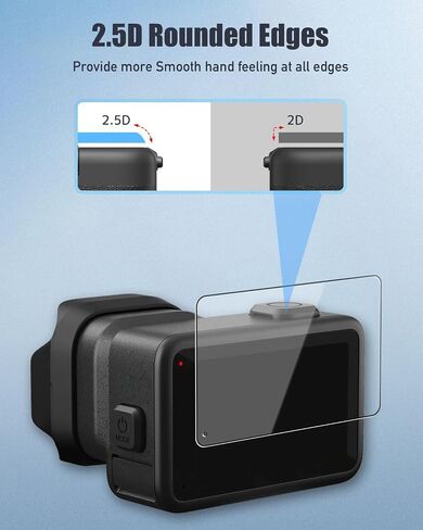 9 Pack Screen and Lens Protector Compatible with GoPro MISSION 1 Pro/MISSION 1, 3 Tempered Glass Rear Screen Films, 3 Tempered Glass Lens Covers,3 PET Front Screen Films, HD Clear Anti-Scratch in Kuwait