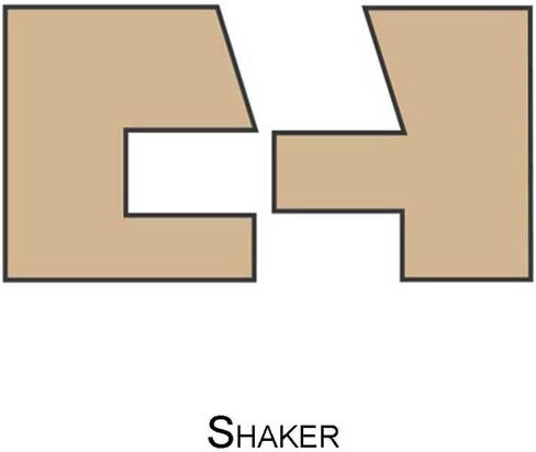 1010 MLCS Shaker Stacked Rail and Stile Shaper Cutter Set, 3/4" Bore in Kuwait