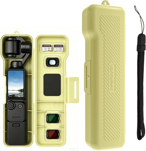 Protective Case for DJI Osmo Pocket 4/3, Travel Waterproof Case,Multiple Colors, with 3 Magnetic CPL/Nd Filter Storage Slots and 2 Storage Card Slots, Easy-Open with Wrist Strap (Purple) in Kuwait