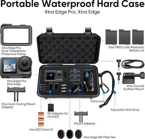 Lekufee Waterproof Hard Case for Xtra Edge Pro/Xtra Edge Camera, and Accessories(Case Only) in Kuwait