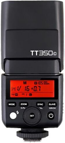 Godox Flash TT350C Mini Thinklite TTL Flash for Canon Cameras, Compact Portable Camera Flash with E-TTL II, High-Speed Sync 1/8000s, 2.4GHz Wireless System, GN36, 24-105mm Zoom in Kuwait