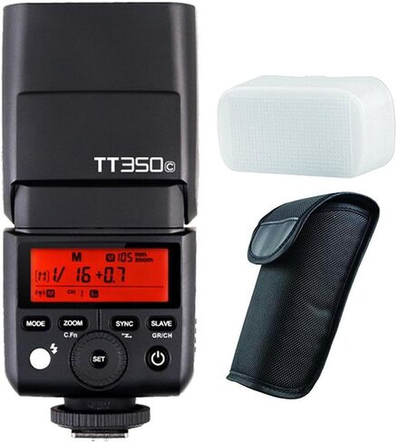 Godox Flash TT350C Mini Thinklite TTL Flash for Canon Cameras, Compact Portable Camera Flash with E-TTL II, High-Speed Sync 1/8000s, 2.4GHz Wireless System, GN36, 24-105mm Zoom in Kuwait