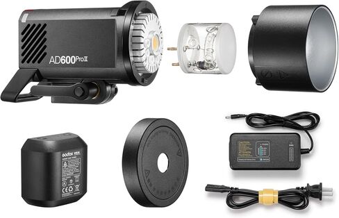 Godox Flash AD600Pro II All-in-One Outdoor Flash for Professional Photography, High-Powered Portable Flash with Fast Recycle Performance, Advanced Control, Durable Studio and On-Location Design in Kuwait