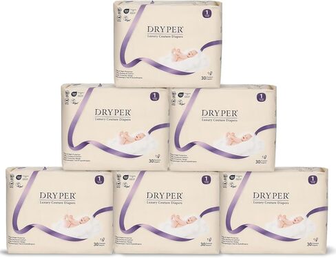Baby Diapers, DRYPER Disposable Diaper Newborn Size 2 Diapers (9-18 lbs), 162 Count, 3D Leak Guards & Wetness Indicator, Ultra-Soft & Thin, Fast Water Absorption Nappies in Kuwait