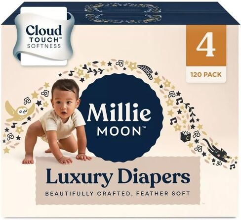 Generic Milli Moon Luxury Diapers, Size (4-120) ct Pak of 1 in Kuwait