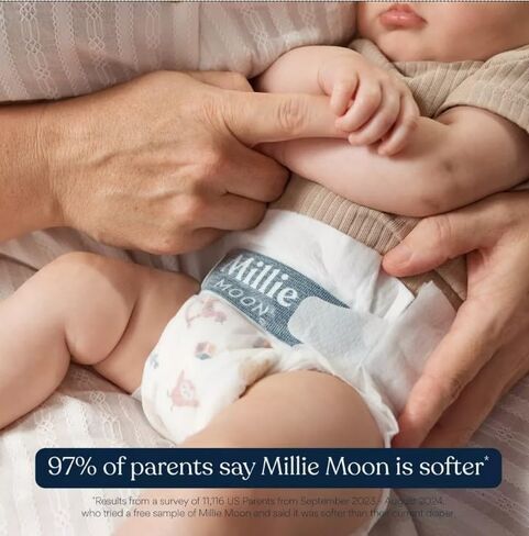 Generic Milli Moon Luxury Diapers, Size (4-120) ct Pak of 1 in Kuwait