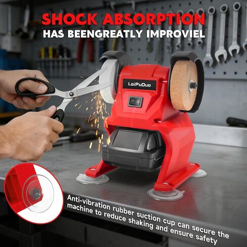 Cordless Mini Bench Grinder Polisher Compatible with Milwaukee 18V Battery,Dual Grinding Wheels，5500 RPM Household Grinding Wheels for Sharpen Knives,Rust Removal,Drills,polishing(No Battery) in Kuwait