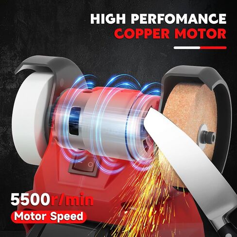 Cordless Mini Bench Grinder Polisher Compatible with Milwaukee 18V Battery,Dual Grinding Wheels，5500 RPM Household Grinding Wheels for Sharpen Knives,Rust Removal,Drills,polishing(No Battery) in Kuwait