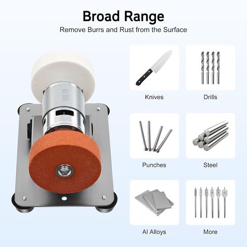 Variable Speed Bench Grinder, 6 Inch Bench Grinder Stand - Power Bench Grinders, 7-Speed Table Grinder with Forward/Reverse Switch, 2 Grinding Wheels, For Metal Grinding/Sharpening in Kuwait