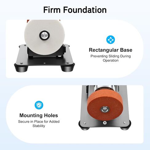 Variable Speed Bench Grinder, 6 Inch Bench Grinder Stand - Power Bench Grinders, 7-Speed Table Grinder with Forward/Reverse Switch, 2 Grinding Wheels, For Metal Grinding/Sharpening in Kuwait