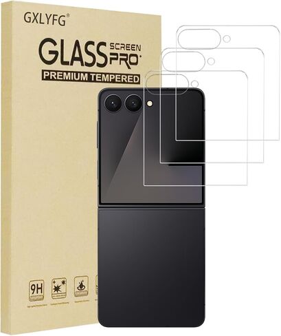 3-pack Tempered Camera Glass Screen Protector, Compatible with Samsung Galaxy Z Flip 8 [Front Screen Only], Scratch-Resistant, Bubble-Free, 9H Hardness in Kuwait