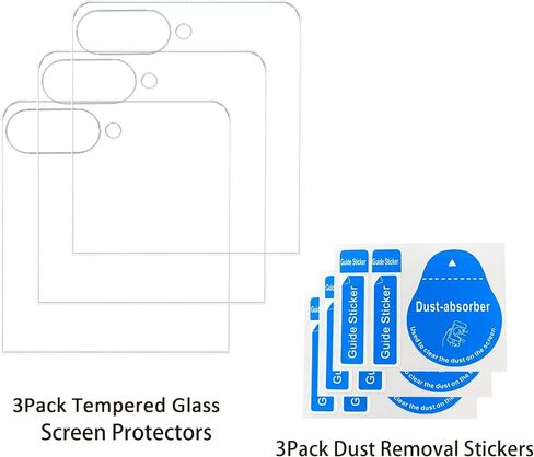 3-pack Tempered Camera Glass Screen Protector, Compatible with Samsung Galaxy Z Flip 8 [Front Screen Only], Scratch-Resistant, Bubble-Free, 9H Hardness in Kuwait