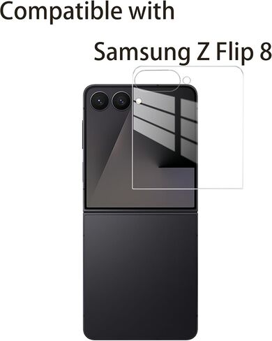 3-pack Tempered Camera Glass Screen Protector, Compatible with Samsung Galaxy Z Flip 8 [Front Screen Only], Scratch-Resistant, Bubble-Free, 9H Hardness in Kuwait