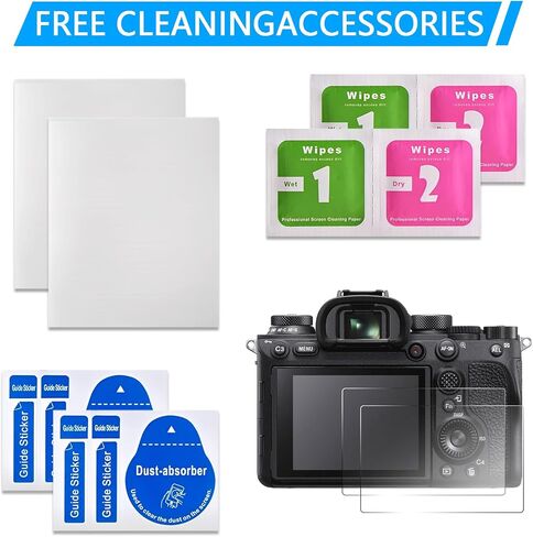 2PCS Screen Protector Film Compatible with A99M2 α99 II ILCA-99M2 Cameras, 9H Hardness Crystal Clear Tempered Glass Screen Protector Screen Film, Anti-scratch Anti-Fingerprint in Kuwait