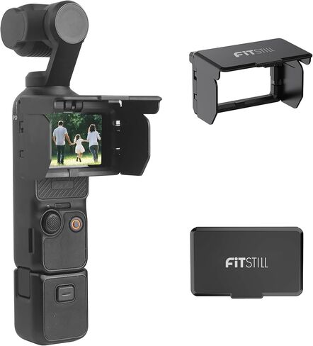 FiTSTILL Screen Cover Sun Hood for DJI OSMO Pocket 4/3,Foldable Portable LCD Anti-Glare Sun Visor Pocket 4 Accessory,Sunshade Guard Prevent Glare Protective Caps in Kuwait