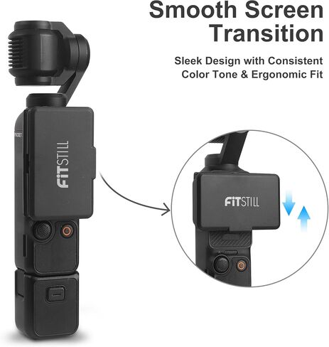 FiTSTILL Screen Cover Sun Hood for DJI OSMO Pocket 4/3,Foldable Portable LCD Anti-Glare Sun Visor Pocket 4 Accessory,Sunshade Guard Prevent Glare Protective Caps in Kuwait