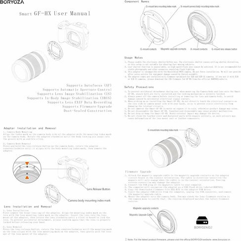 Smart GF-HX Auto Focus Adapter Compatible with Fujifilm G Mount Lens to hasselblad X1D X1DII X2D X2DII in Kuwait