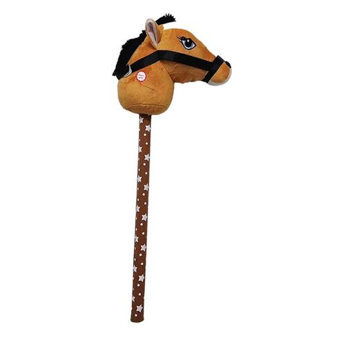 kowaku Plush Stick Horse, Plush Horse Riding Stick, Halloween Hobby Horse Riding Toy, Music Stick Animal Girls Kids, Light Brown A in Kuwait