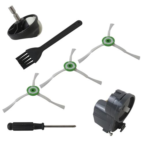 Xspeedonline Side Brush Motor Module Replacement Kit with 2 Pack Brushes and Front Caster Wheel Compatible for i-Robot Roomba I&E&J Series E5, E6, E7, j7, j7+, 7550, 3550, 3150, 5150, 6198, 7150 in Kuwait