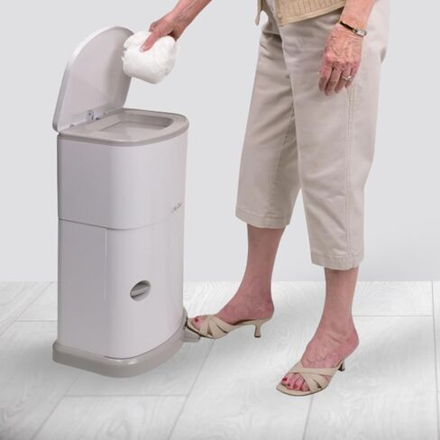 Janibell Akord Slim Can (M280DA) Bundle – 7 Gallon Adult Diaper Pail with Pre-Installed Liner + 1 Additional Continuous Refill in Kuwait