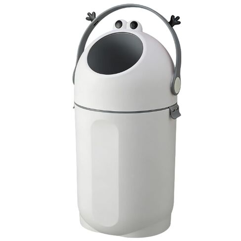 Bebetaje P@B PBell Diaper Pail with Odor Control, Uses Regular Trash Bags, Hands-Free Baby Diaper Disposal System, Smell Proof Nursery Trash Can with Easy Open Handle, Large Capacity (Grey) in Kuwait