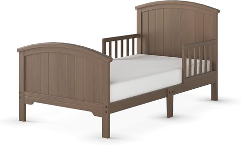Child Craft Hampton Arch Top Toddler Bed for Kids with Guard Rails, Low to Ground Design, Made of Pinewood, Featuring Clean Lines to Match Any Décor (Dapper Gray) in Kuwait