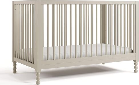 Storkcraft Rio 5-in-1 Convertible Crib and Toddler Guardrail – GREENGUARD Gold Certified, Toddler Bed Conversion Kit Included, Fits Baby Crib Mattress, Converts to Full Bed (Hazelnut) in Kuwait