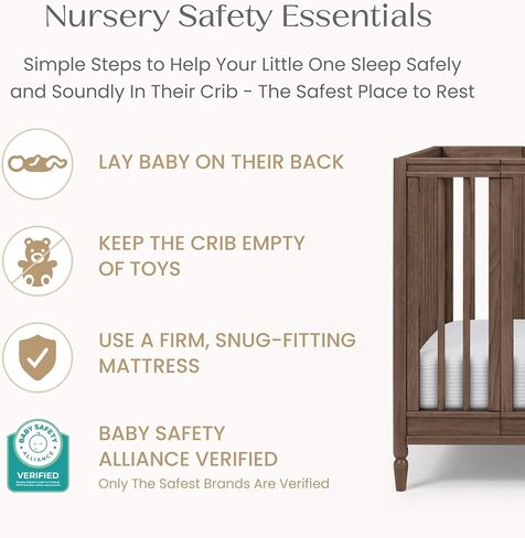 Delta Children Jalen Grow with Me 9-in-1 Convertible Crib, Teak Brown | Greenguard Gold Certified Crib Converts from Portable Bassinet to Crib, Toddler Bed, Daybed, Love Seat, Twin Bed & Full Bed in Kuwait