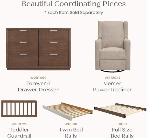 Delta Children Jalen Grow with Me 9-in-1 Convertible Crib, Teak Brown | Greenguard Gold Certified Crib Converts from Portable Bassinet to Crib, Toddler Bed, Daybed, Love Seat, Twin Bed & Full Bed in Kuwait