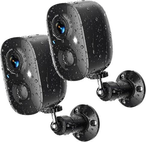 Security Cameras Wireless Outdoor 2K WiFi Wireless Camera Battery Powered for Home Security Indoor,AI Motion Detection,Color Night Vision,Spotlight,Siren Alarm in Kuwait
