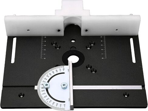 Aluminum Router Table Insert Base Plate for Woodworking, Metal Router System Installation Kit Black in Kuwait
