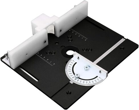 Aluminum Router Table Insert Base Plate for Woodworking, Metal Router System Installation Kit Black in Kuwait