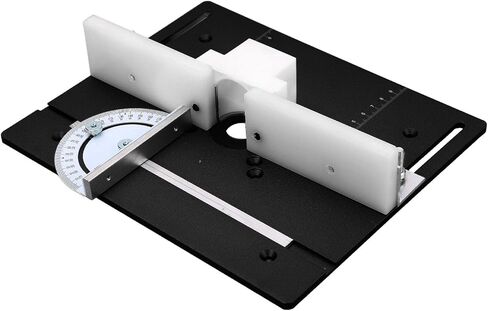 Aluminum Router Table Insert Base Plate for Woodworking, Metal Router System Installation Kit Black in Kuwait