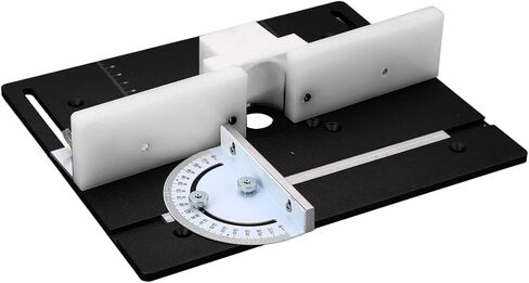 Aluminum Router Table Insert Base Plate for Woodworking, Metal Router System Installation Kit Black in Kuwait