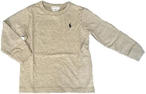 Ralph Lauren Little Boys Cotton Crew Neck Long Sleeve Jersey Shirt Size 6 Tan Grey in Kuwait