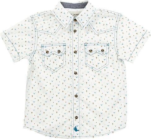 Cody James Toddler-Boys' Bull and Cactus Print Western Snap Shirt - Ctsp23w62 in Kuwait