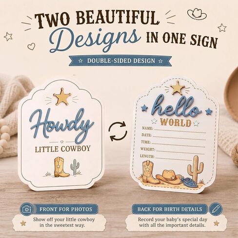 Hello World Newborn Sign, Birth Announcement Sign For New Baby, Nursery in Kuwait