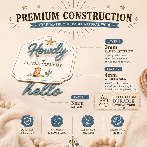 Hello World Newborn Sign, Birth Announcement Sign For New Baby, Nursery in Kuwait