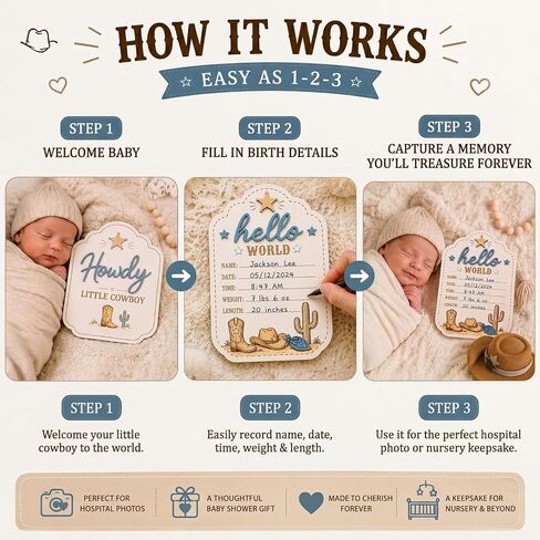 Hello World Newborn Sign, Birth Announcement Sign For New Baby, Nursery in Kuwait