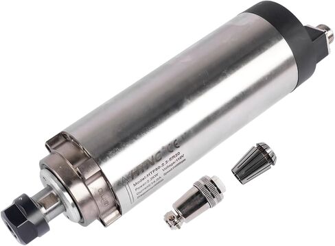 Air Cooled Spindle 14A 80mm 2 Poles ER20 Replacement for CNC Router Machine | 110V 2.2KW 400Hz in Kuwait